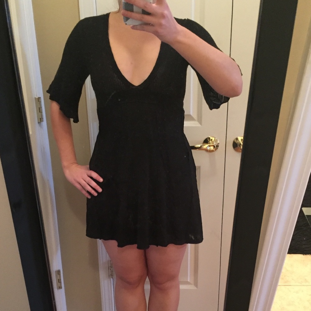 Free People V-neck Sweater Dress